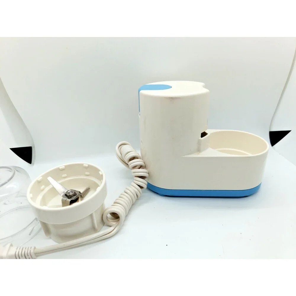 Baby Food Processor Fisher Price Blue White #1514 Vintage 1989 Works